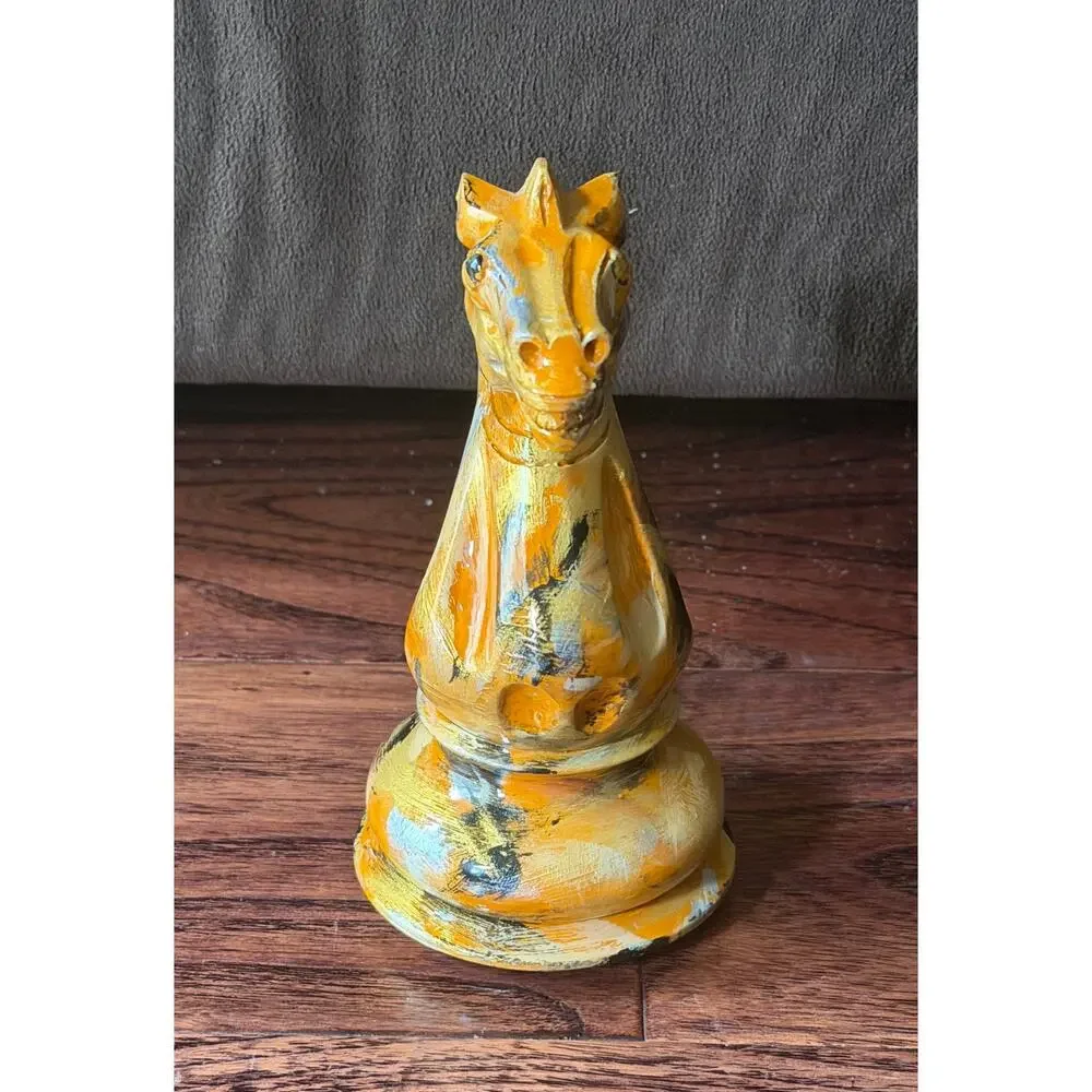 $1795 Purling London x Olivia Pilling Gold Knight Chess Art 15cm + Mini Rare Set